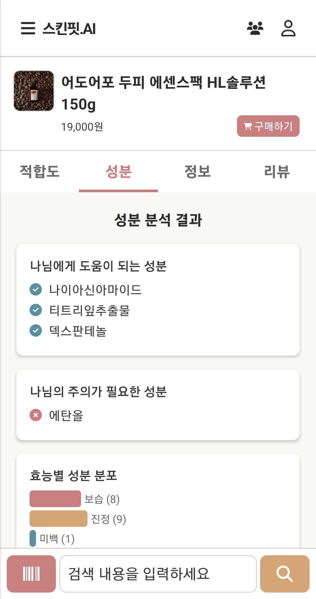 적합도 분석 결과